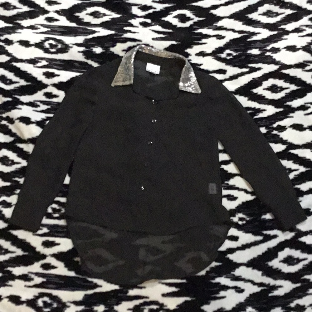 Sheer sequin blouse